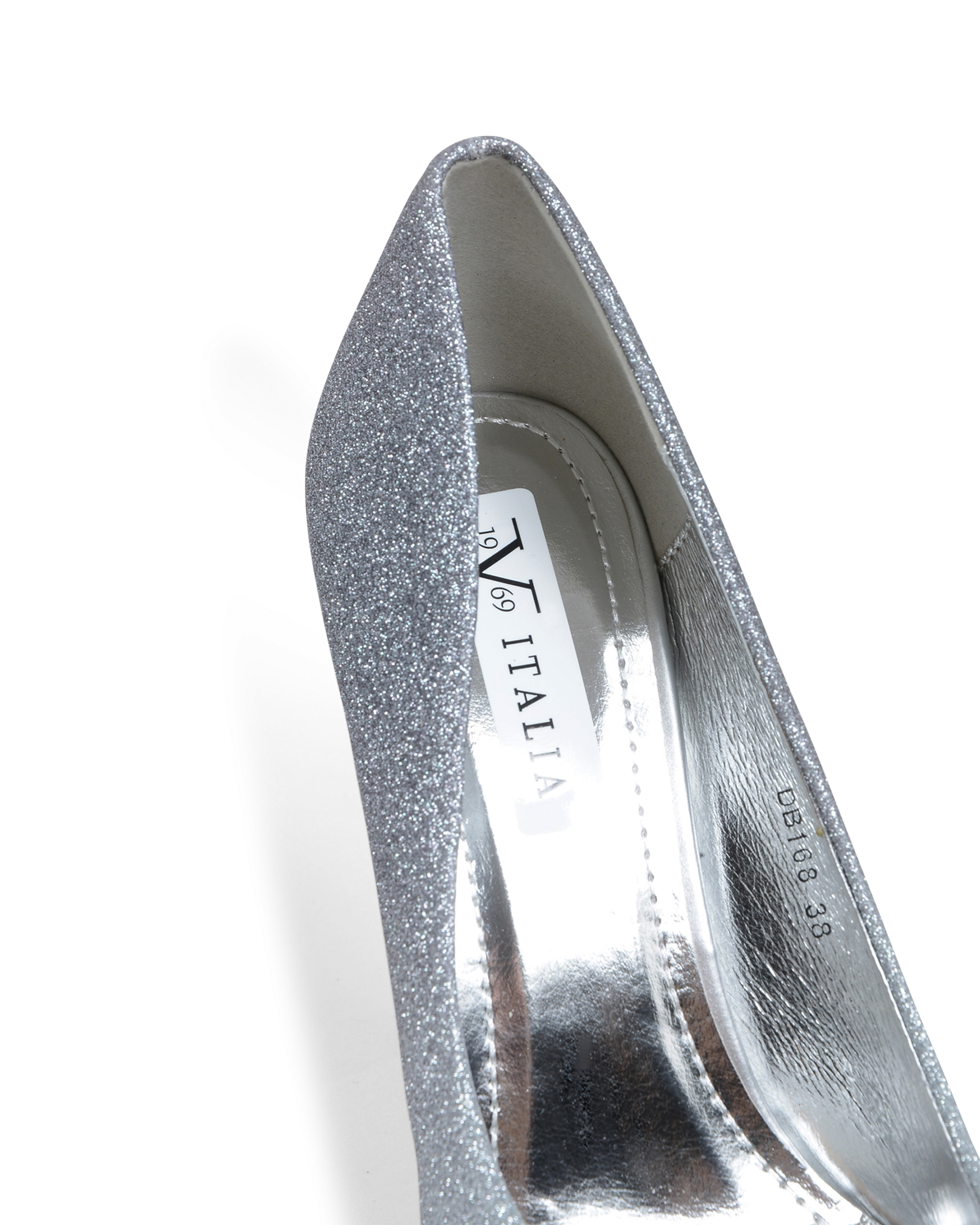 19V69 Italia Scarpe da donna con tacco glitter grigio V168 GRIGIO