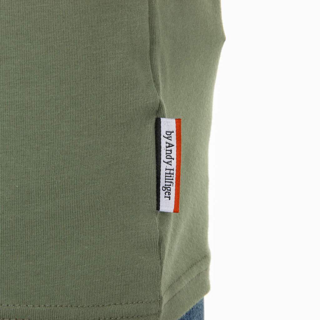 Andrew Charles Maglietta da uomo a maniche corte con scollo a V, verde KENAN