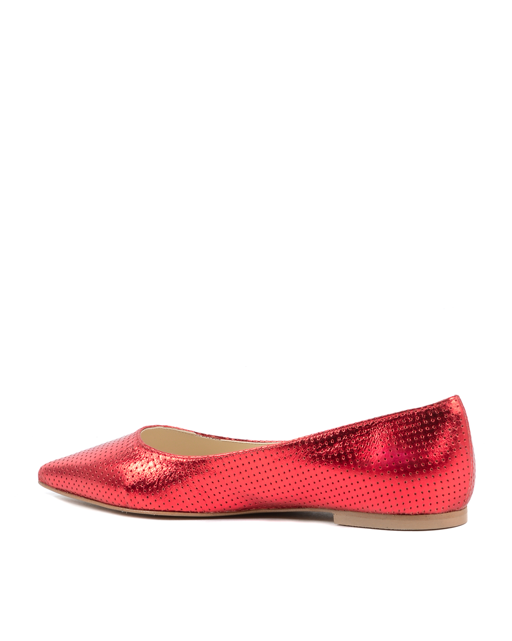 19V69 Italia Womens Ballerina LamÃ¨ Red 4747 TRAF LAM ROSSO