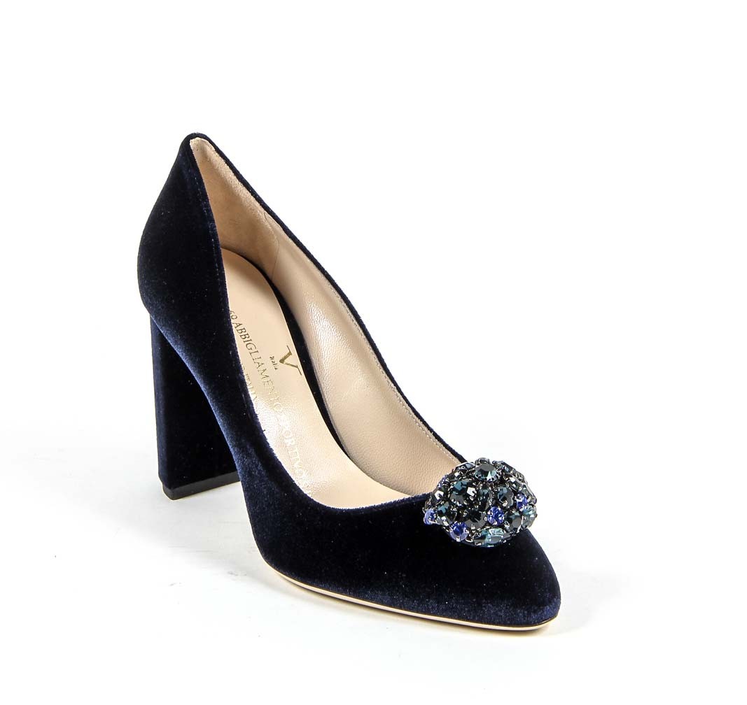 Décolleté da donna V 1969 Italia 3102045 VELLUTO BLU ROYAL