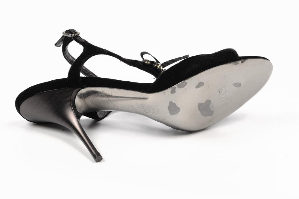 Sandalo donna Sebastian Milano 2454 VELLUTO NERO(VE)