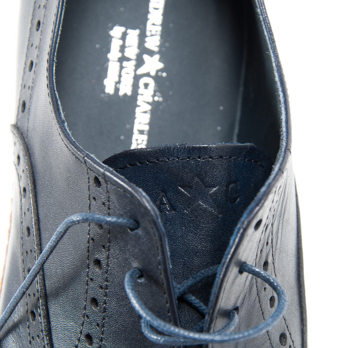 Andrew Charles Scarpa Brogue da Uomo Blu LUIS