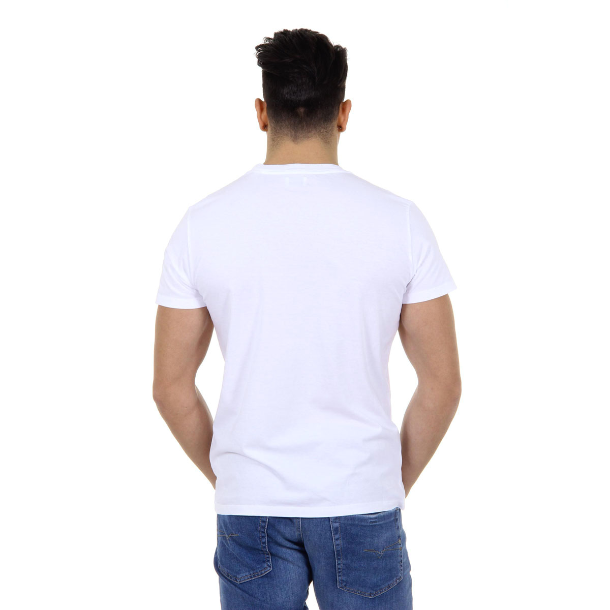 Diesel T-shirt da uomo a maniche corte con scollo rotondo 00SHBZ 0JAHZ 100 T-SCOD