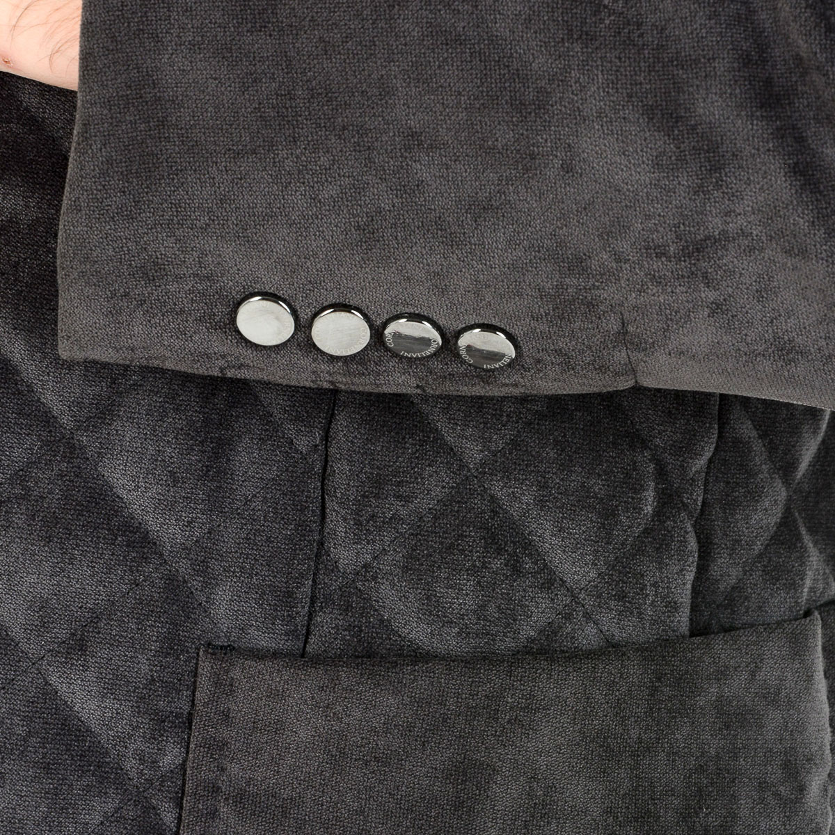 Corneliani Giacca Uomo Maniche Lunghe Grigio Scuro