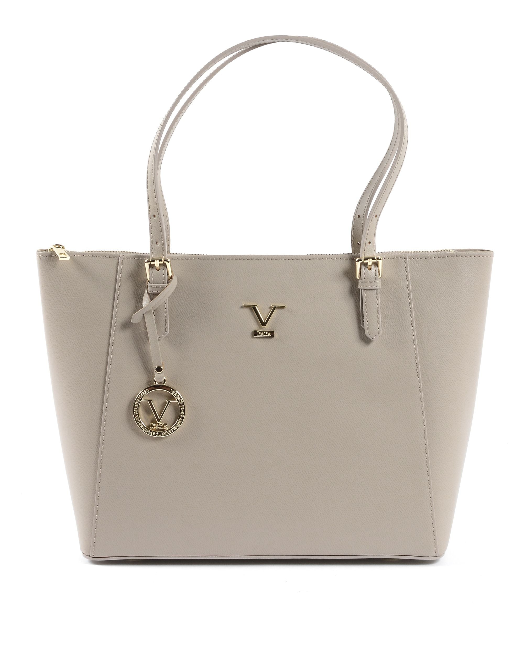 Borsa a mano da donna V Italia V09-G PALMELLATO TAUPE