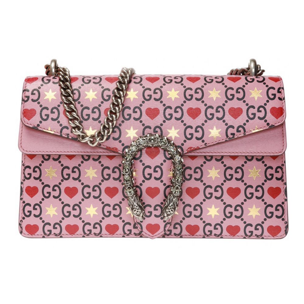 Borsa a tracolla Gucci GG Leather Dionysus rosa