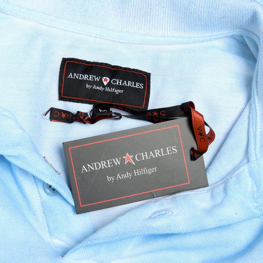 Andrew Charles Polo da uomo a maniche corte azzurro SIMBA