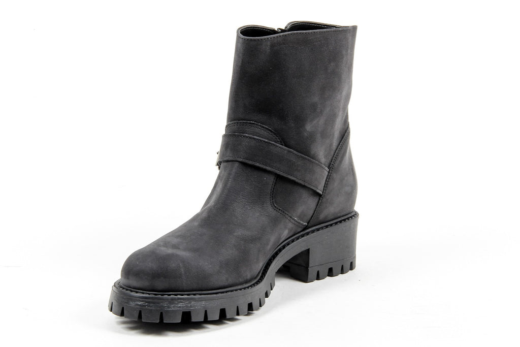V 1969 Italia Womens Short Boot B1441 NABUK NERO