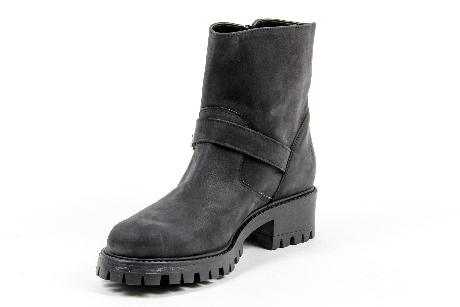 V 1969 Italia Womens Short Boot B1441 NABUK NERO