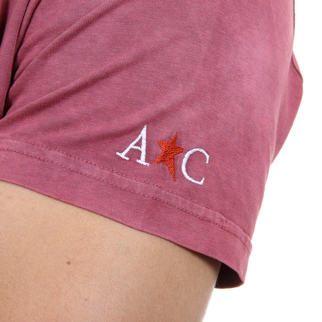 Andrew Charles T-shirt da uomo a maniche corte con scollo a V Bordeaux ELI