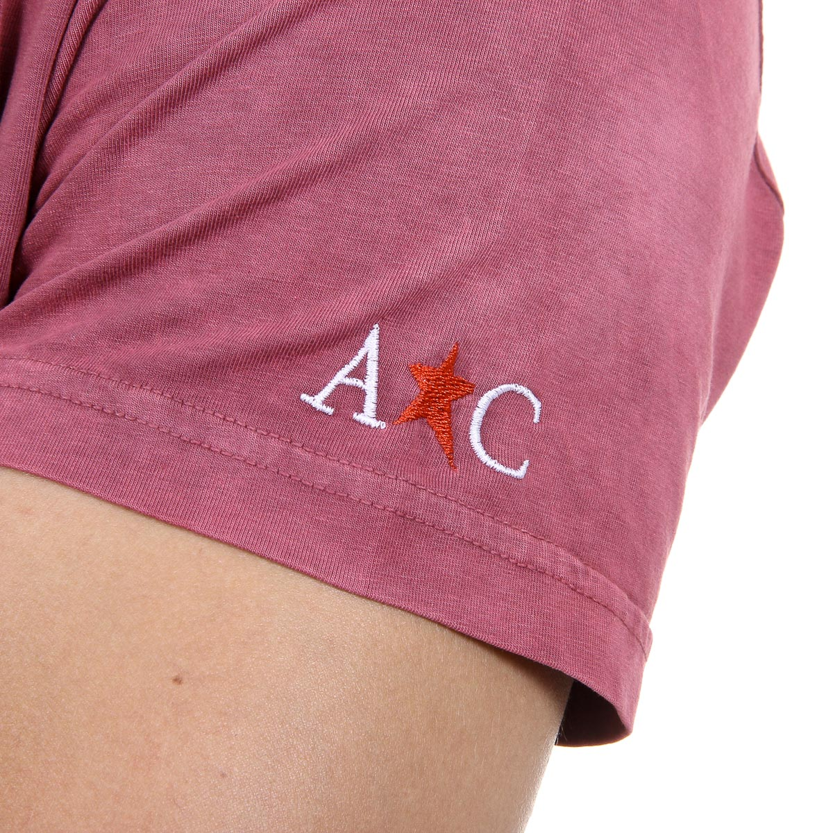 Andrew Charles T-shirt da uomo a maniche corte con scollo a V Bordeaux ELI
