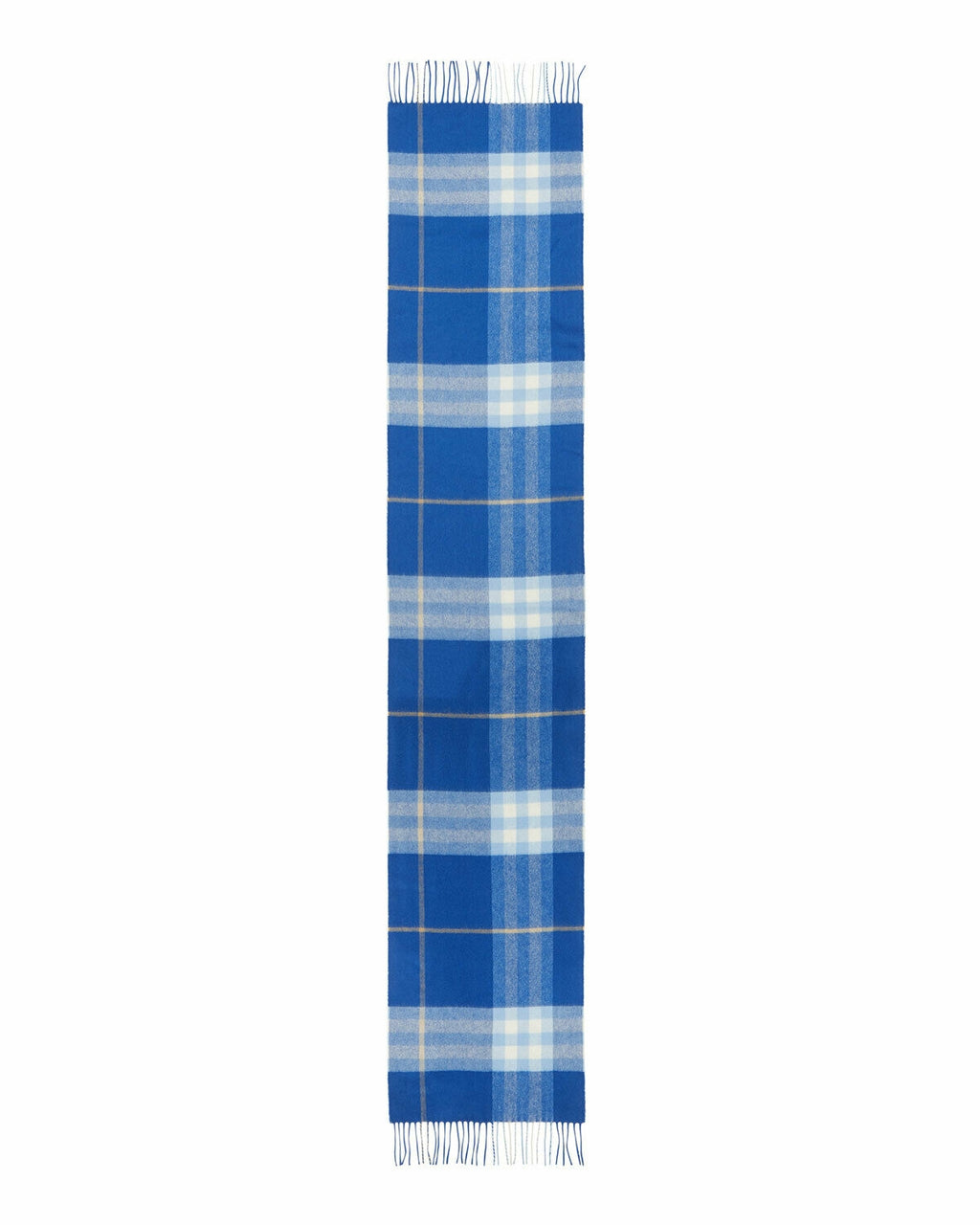 Sciarpa uomo Burberry 168x30 cm blu a quadri