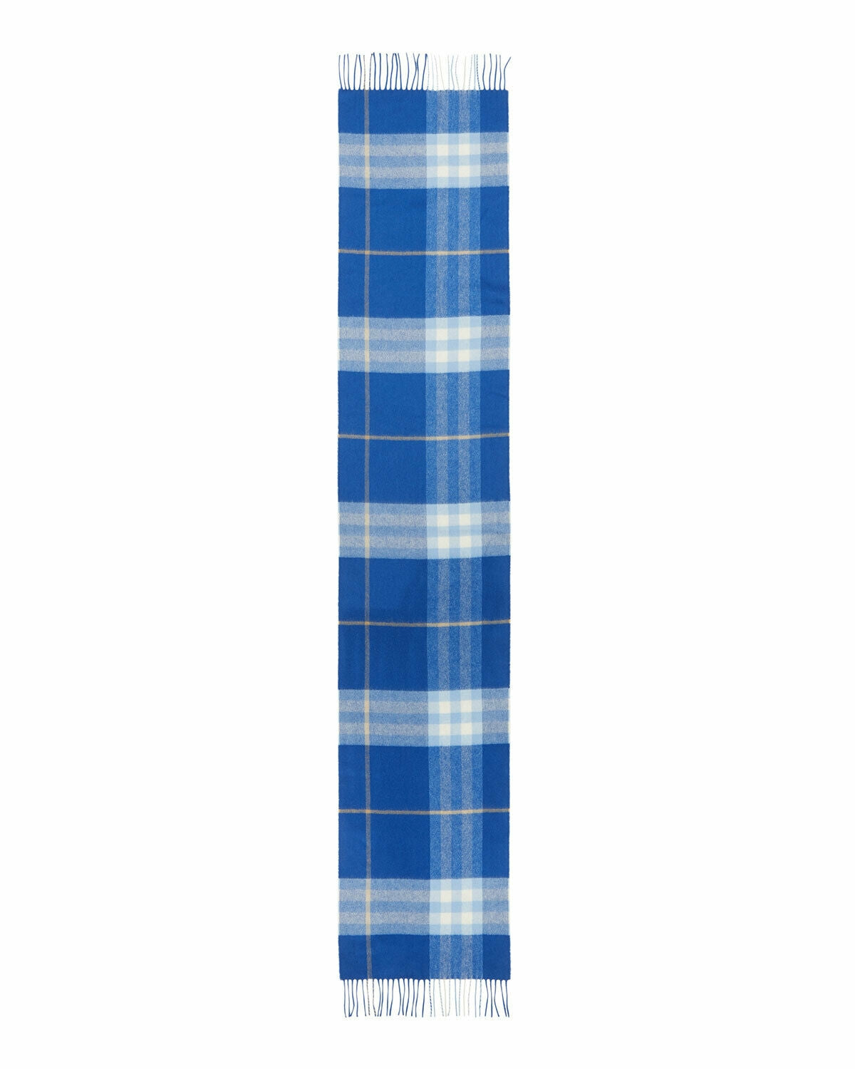 Sciarpa uomo Burberry 168x30 cm blu a quadri