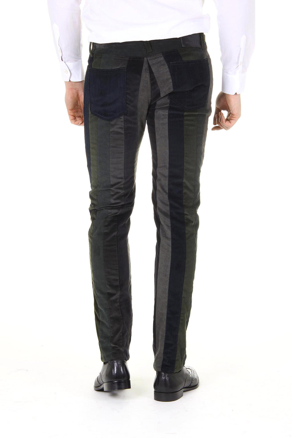 Pantaloni da uomo Dolce & Gabbana Stretch 16 Patchwork in velluto misto G4P4CX G9V40 S9000