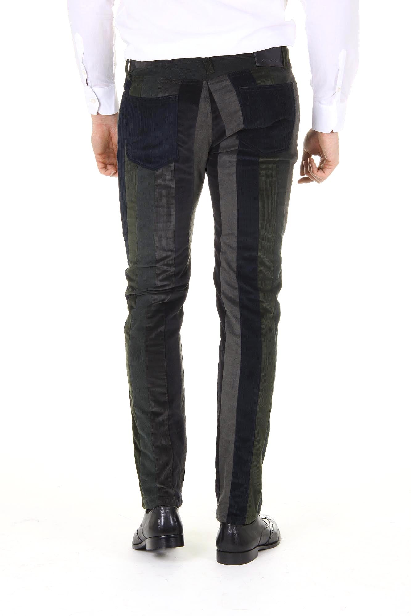 Pantaloni da uomo Dolce & Gabbana Stretch 16 Patchwork in velluto misto G4P4CX G9V40 S9000
