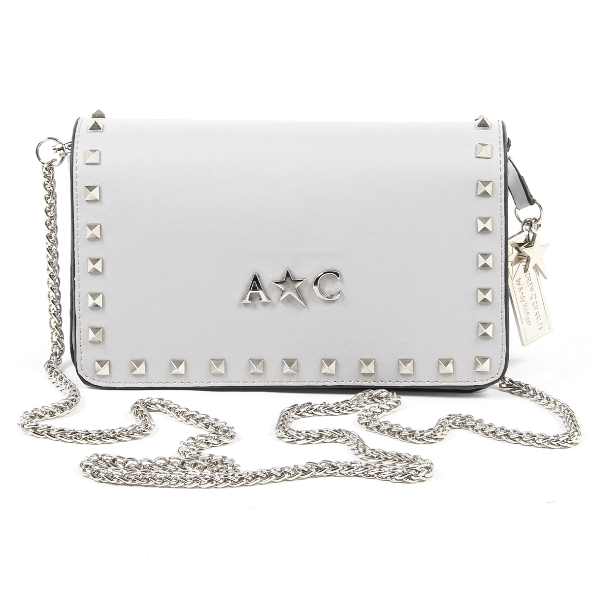 Borsa a mano da donna Andrew Charles grigio chiaro PAIGE