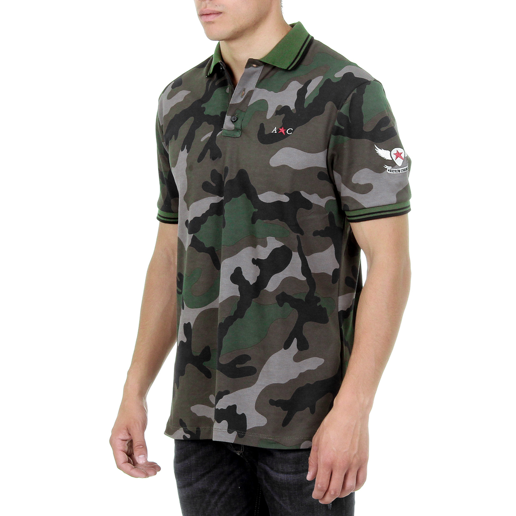 Andrew Charles Polo da uomo a maniche corte multicolore STEVE