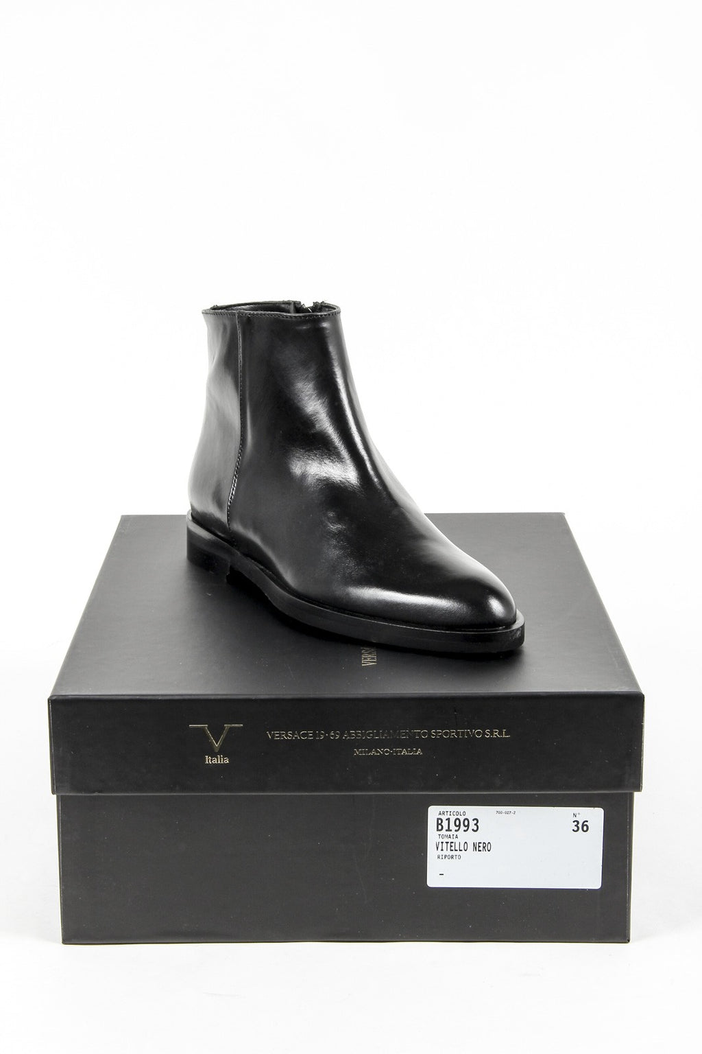 V 1969 Italia Womens Ankle Boot B1993 VITELLO NERO