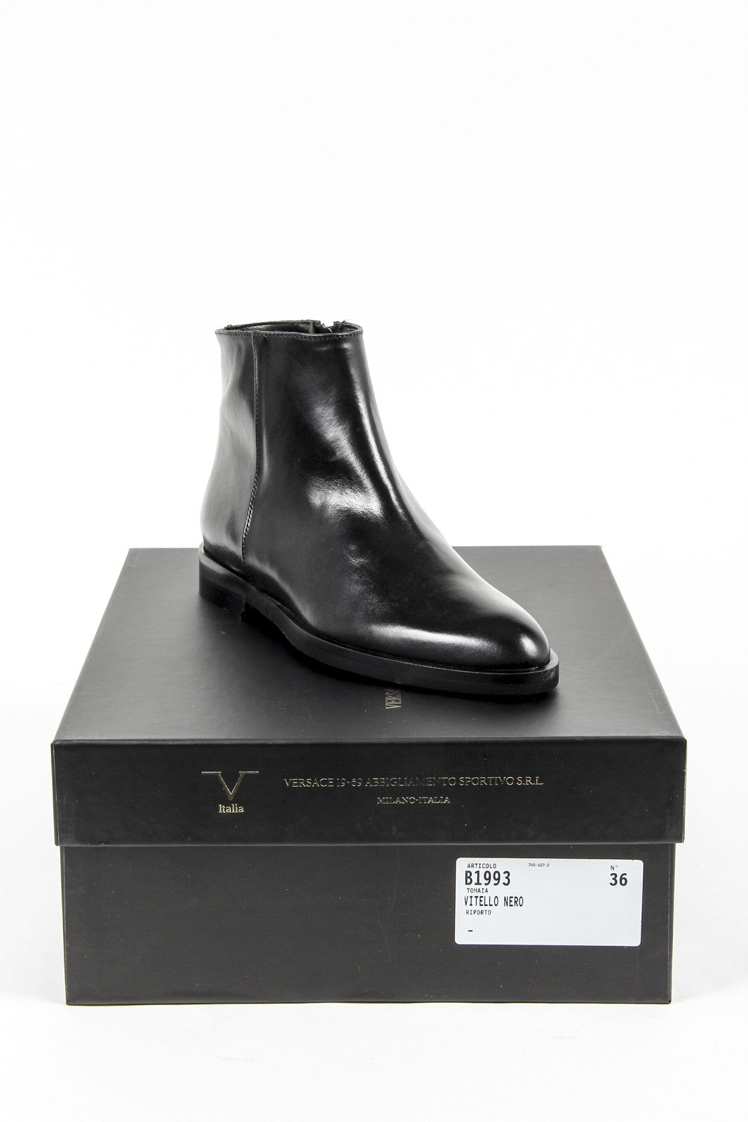 V 1969 Italia Womens Ankle Boot B1993 VITELLO NERO