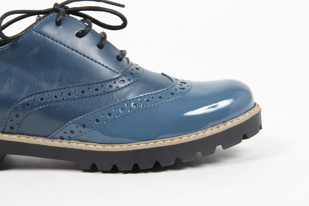 V 1969 Italia Womens Oxford Shoe MARGIE 5 VER. PRIN. BLU