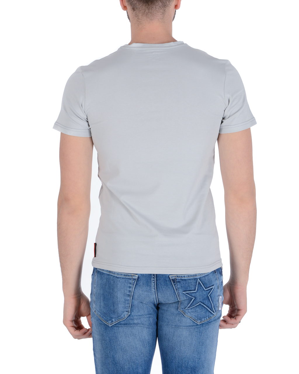 T-shirt da uomo Andrew Charles KEITA GRIGIO CHIARO S14