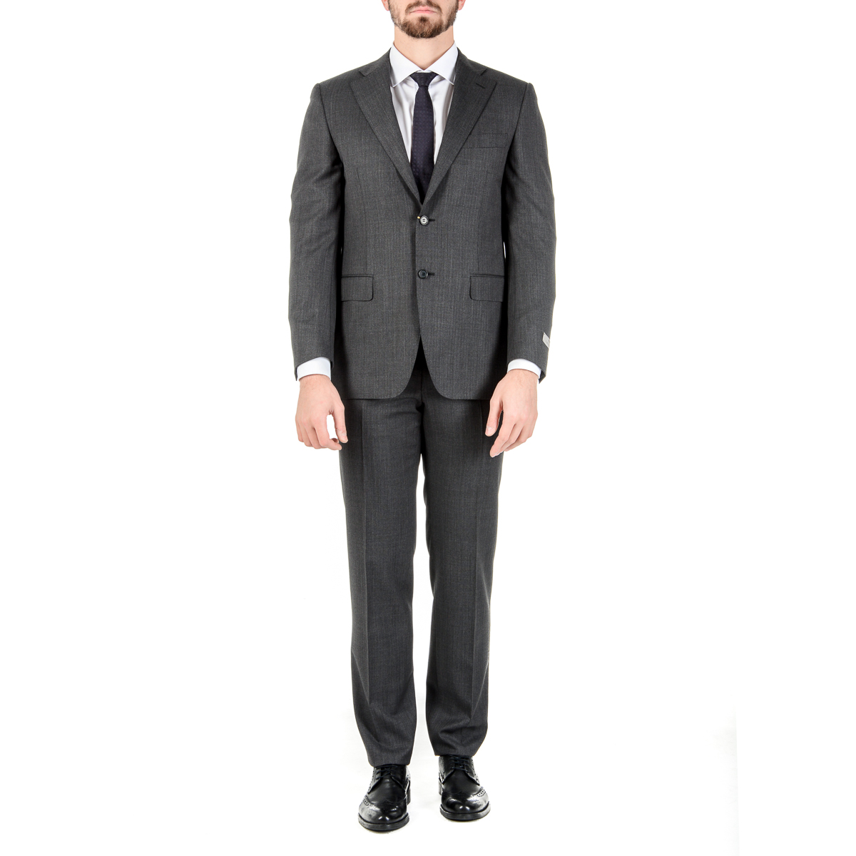 Abito da uomo Canali maniche lunghe grigio scuro
