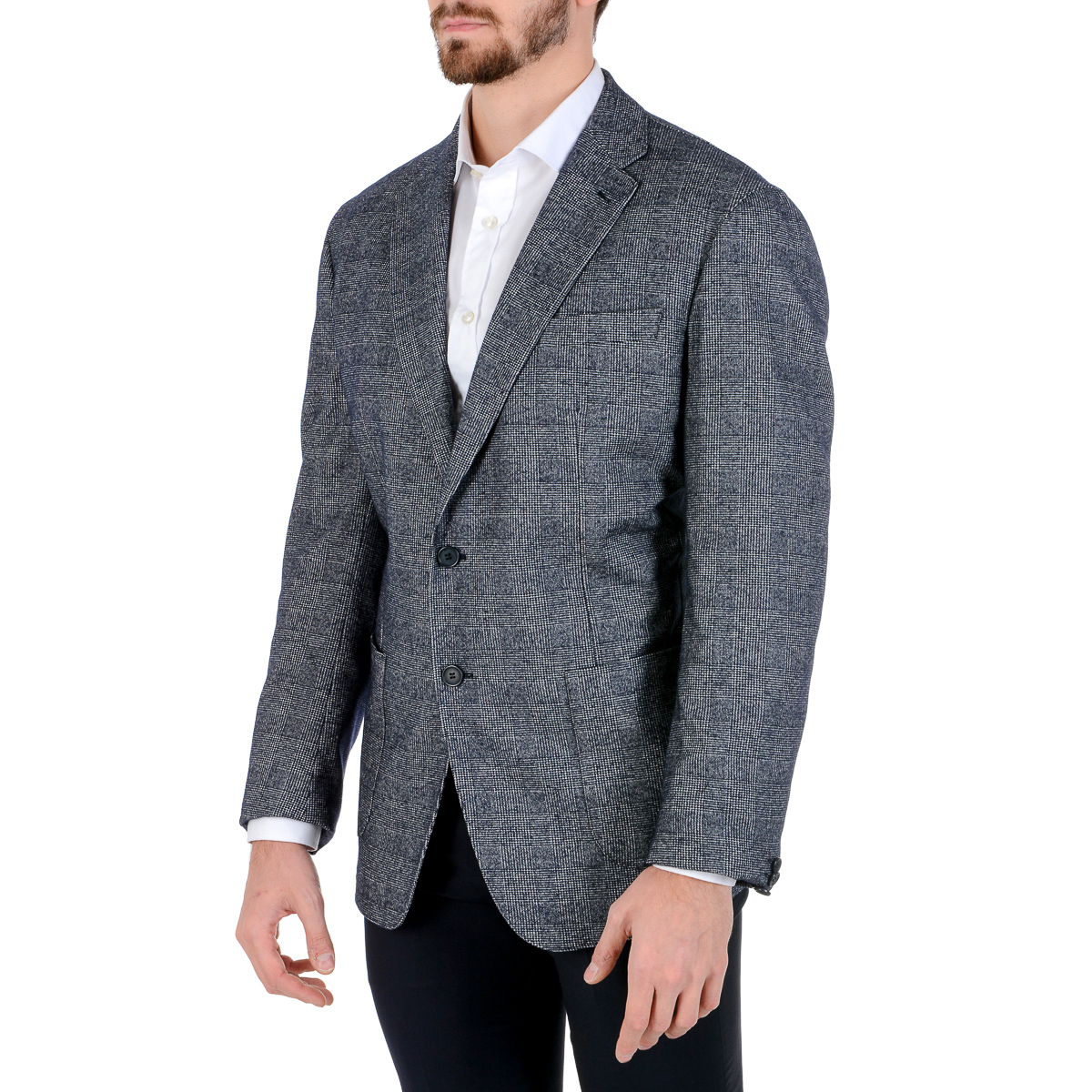Giacca da uomo Luciano Di Martina a maniche lunghe grigio scuro