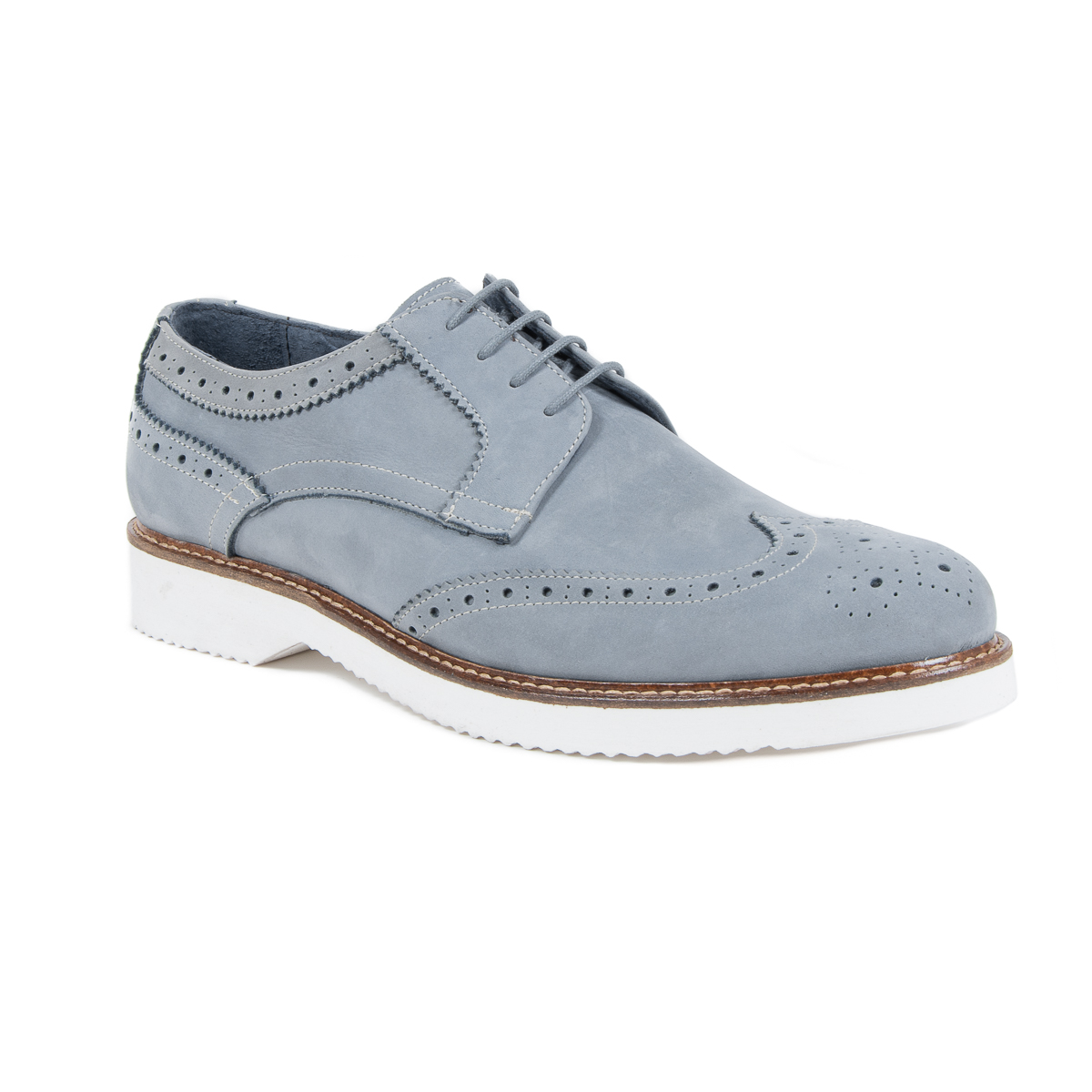 V 1969 Italia Scarpa Brogue Uomo Azzurro Chiaro HARRY