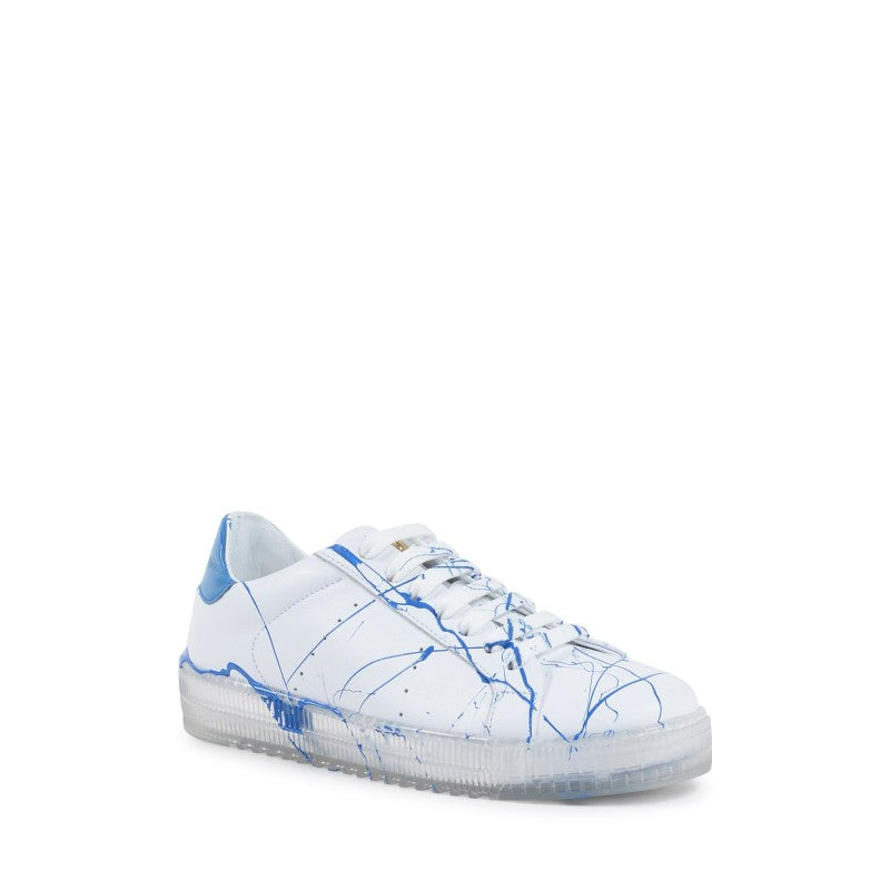 Sneaker Splatter - Bianco Azzurro