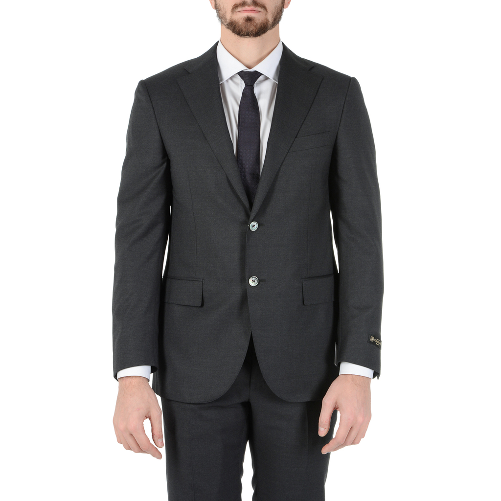Corneliani Abito da uomo a maniche lunghe grigio scuro Super 130's