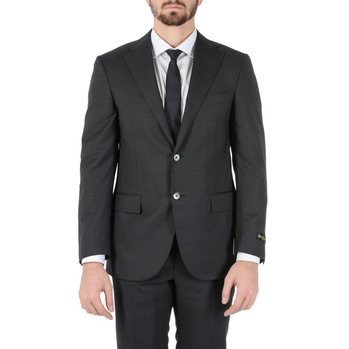 Corneliani Abito da uomo a maniche lunghe grigio scuro Super 130's