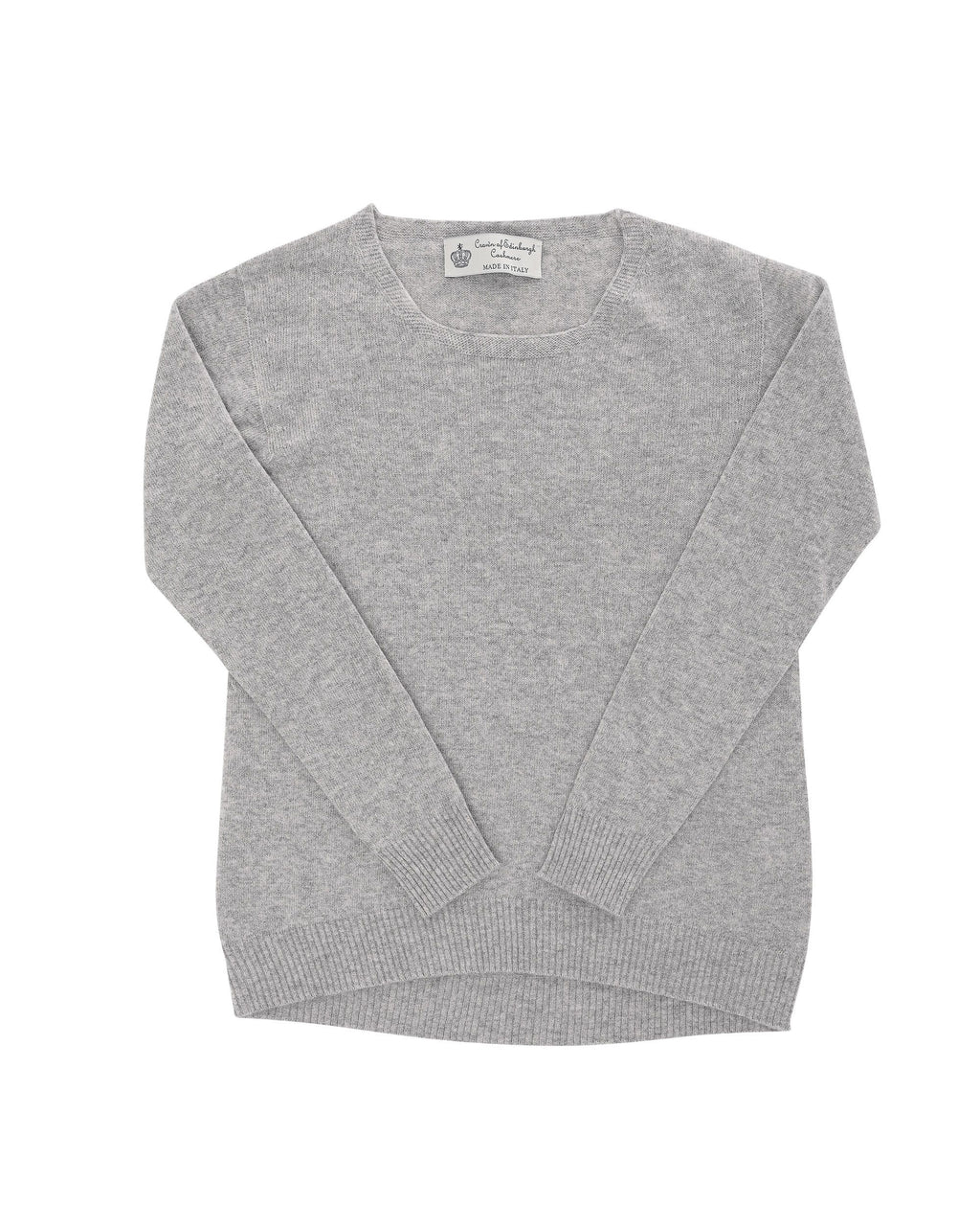 Maglione da donna in cashmere con scollo quadrato Crown of Edinburgh COE 006 OYSTER
