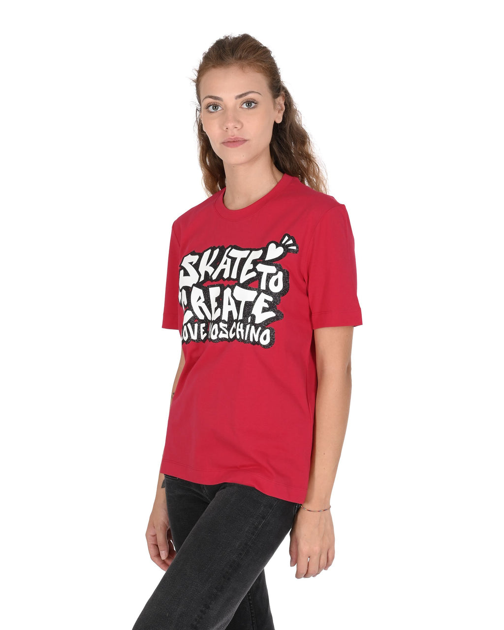 T-shirt da donna Love Moschino W 4 H06 29 M 3876 P23 ROSSO