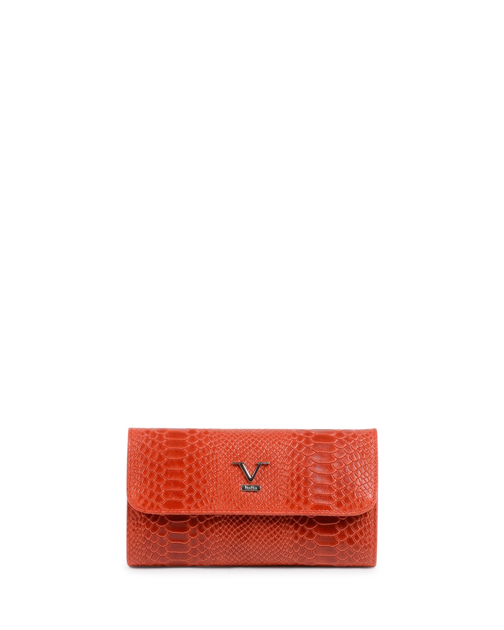 Borsa A Spalla Donna V Italia Rossa V1513 PITONE STAMPATO ROSSO