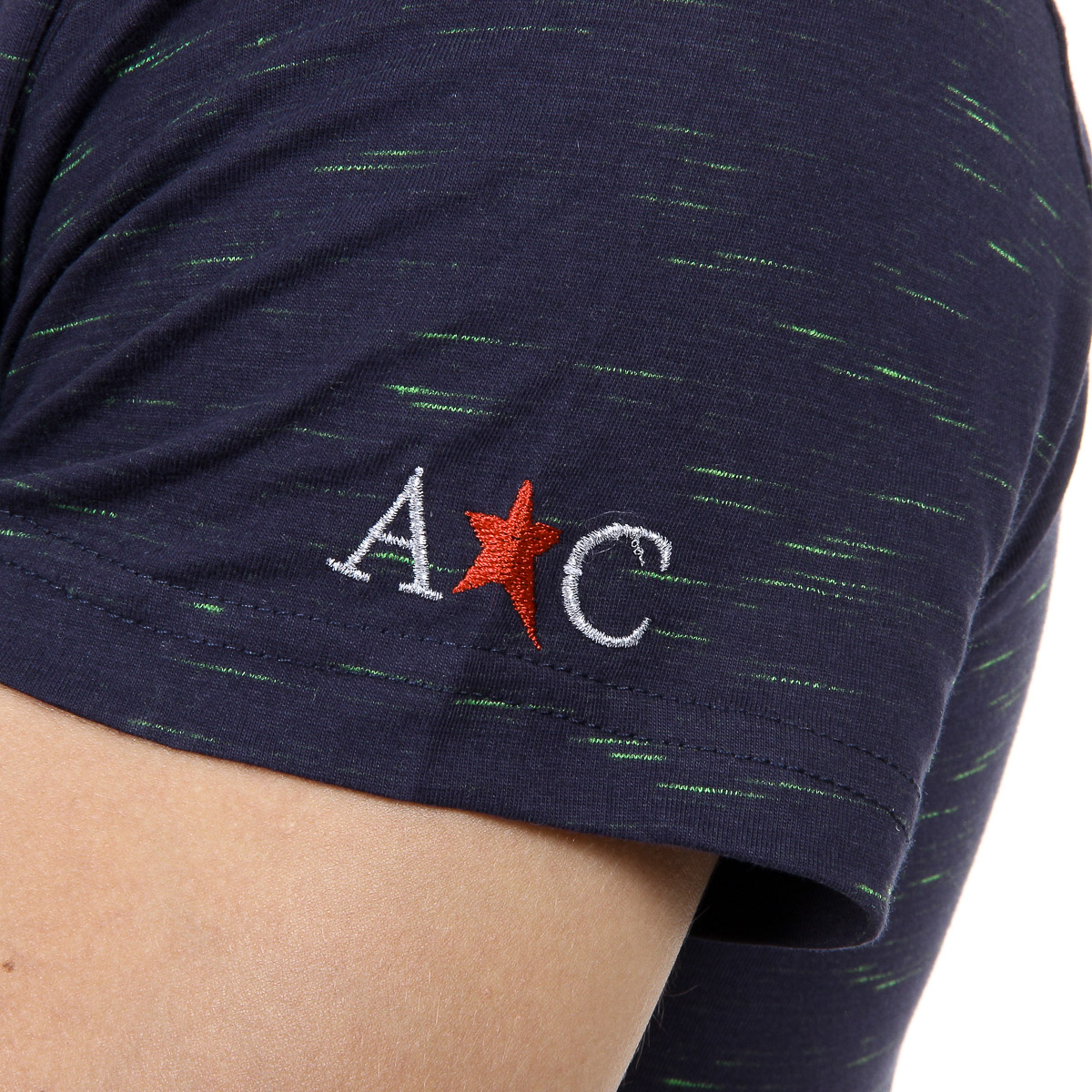 Andrew Charles T-shirt da uomo a maniche corte con scollo a V blu scuro CONNOR