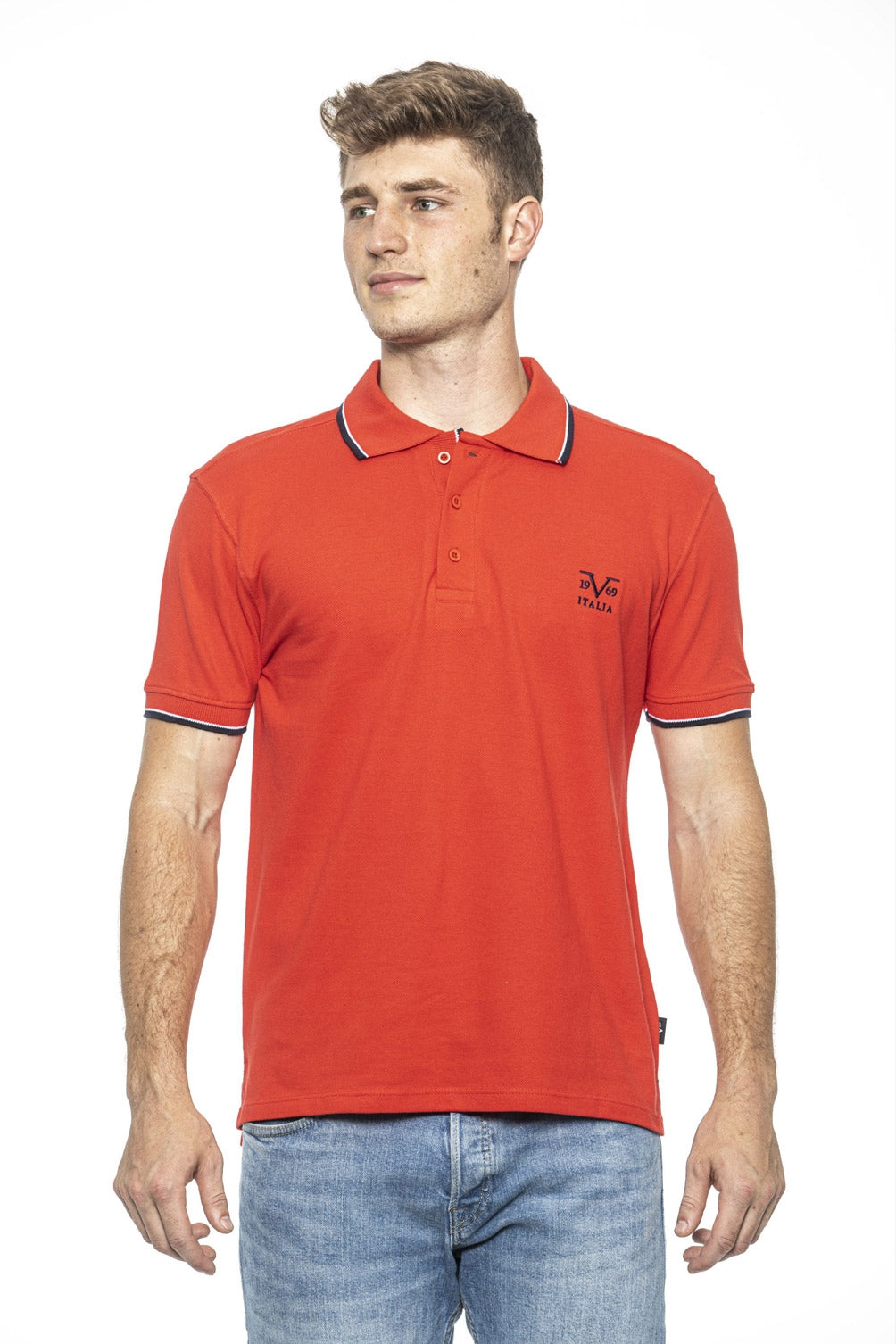 19V69 Italia Polo Uomo Rosso COSTINA ROSSO