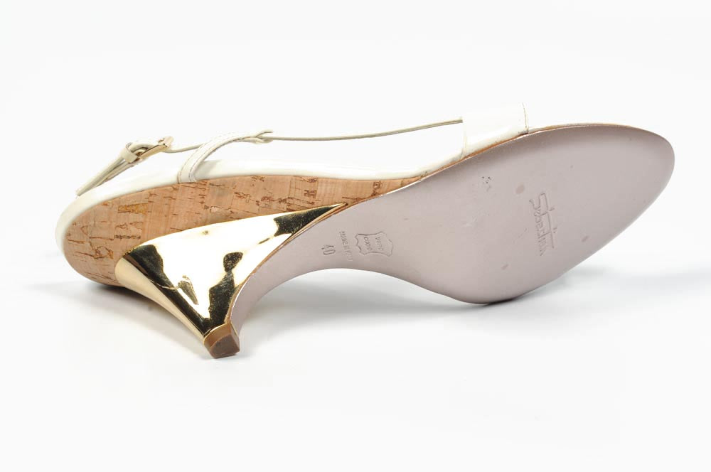 Sandalo da donna Sebastian Milano S3178 VERNICE BIANCA