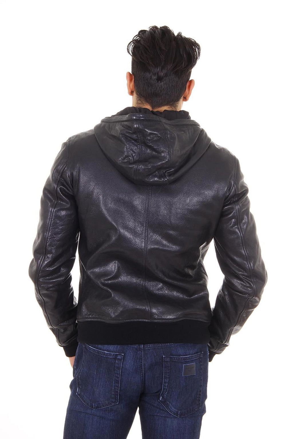 Giacca in pelle da uomo Dolce & Gabbana G9DG9L FUL1M N0000