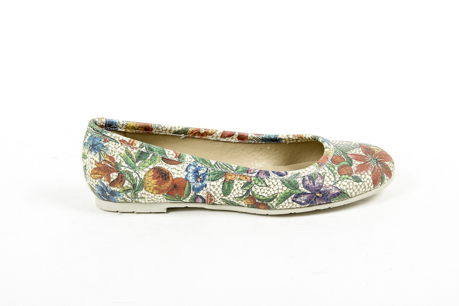 V 1969 Italia Ballerina da donna E08 FIORI OSSO