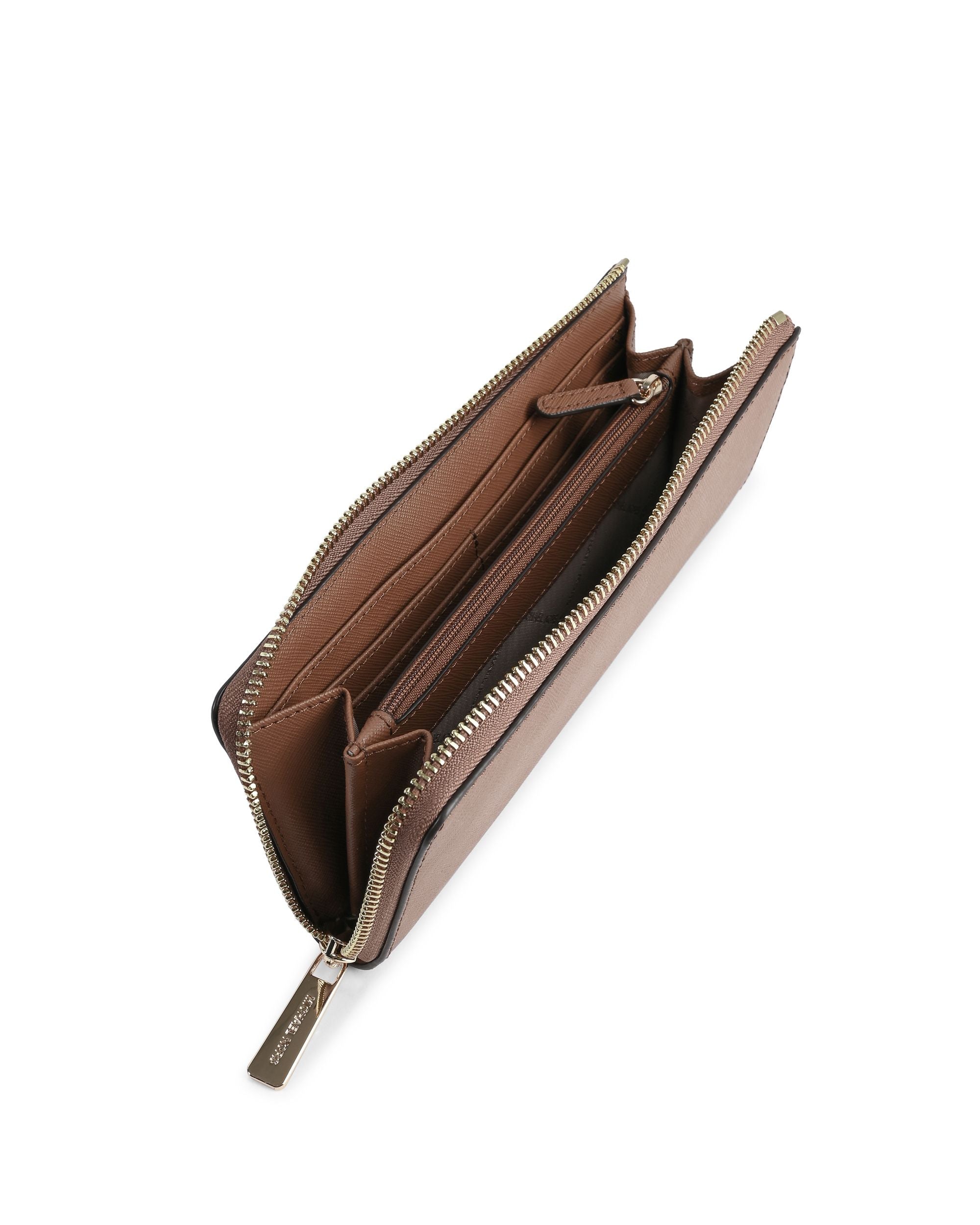 Portafoglio grande con cerniera a tre quarti Michael Kors 35T6GTVE3L LUGGAGE