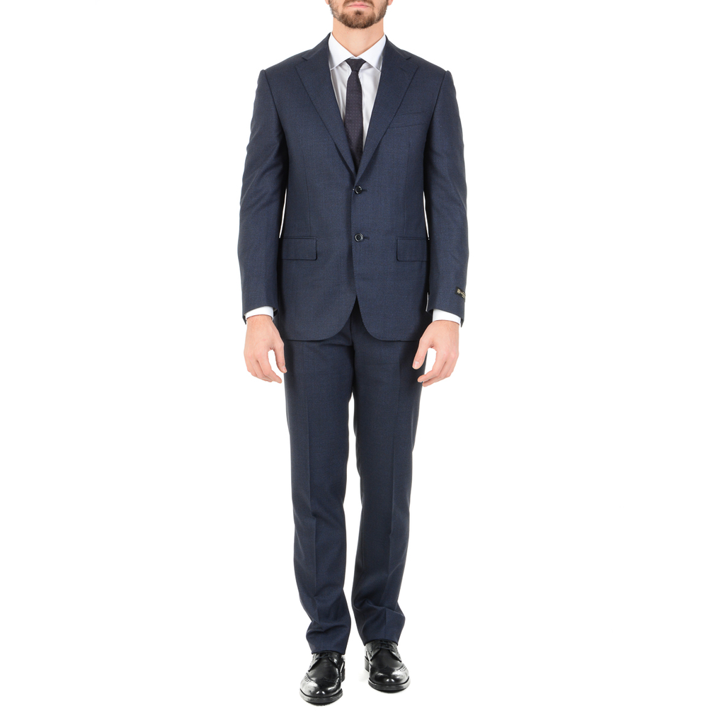 Abito da uomo Corneliani maniche lunghe blu scuro Super 150's