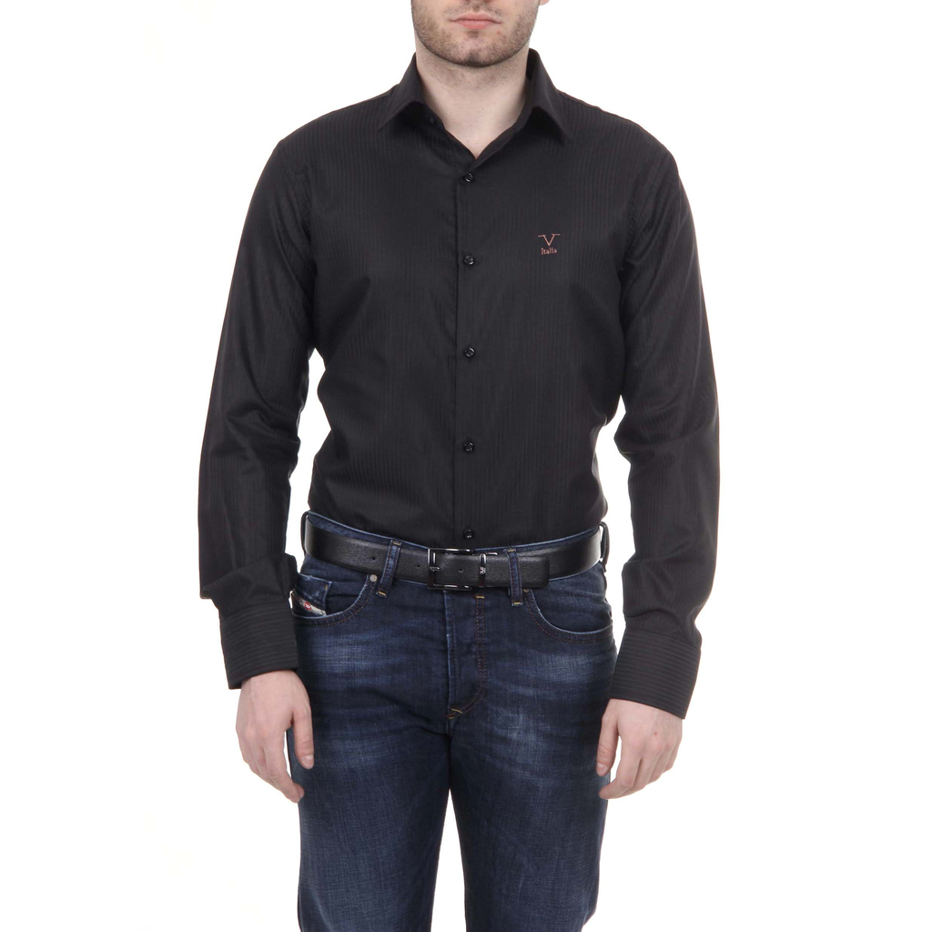 V 1969 Italia Camicia Uomo Nera SANDRO