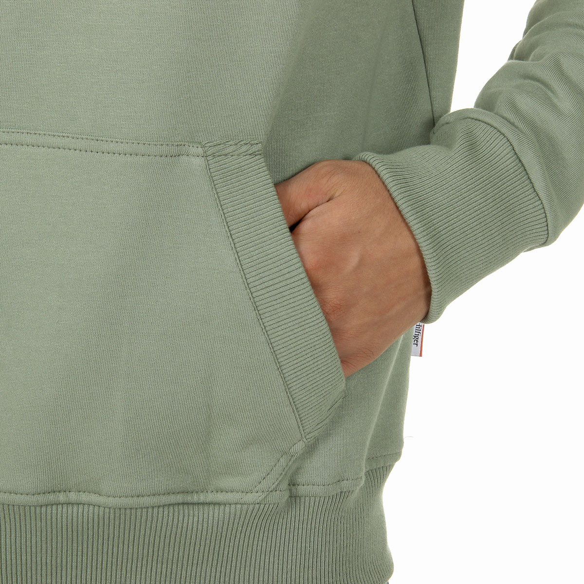 Felpa con cappuccio Andrew Charles da uomo, maniche lunghe, scollo rotondo, verde FIFI