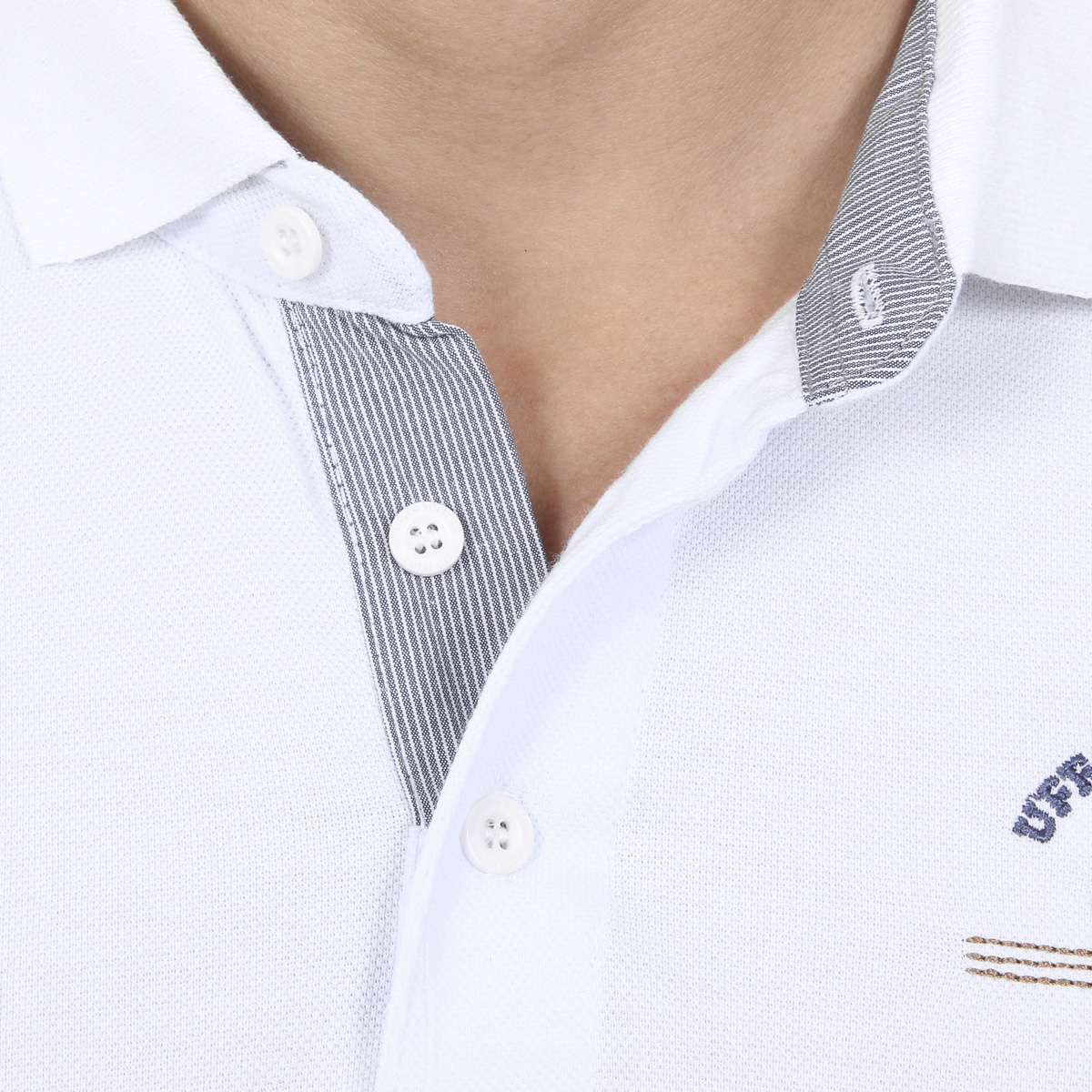 Polo da uomo a maniche corte Ufford & Suffolk Polo Club US025 BIANCO