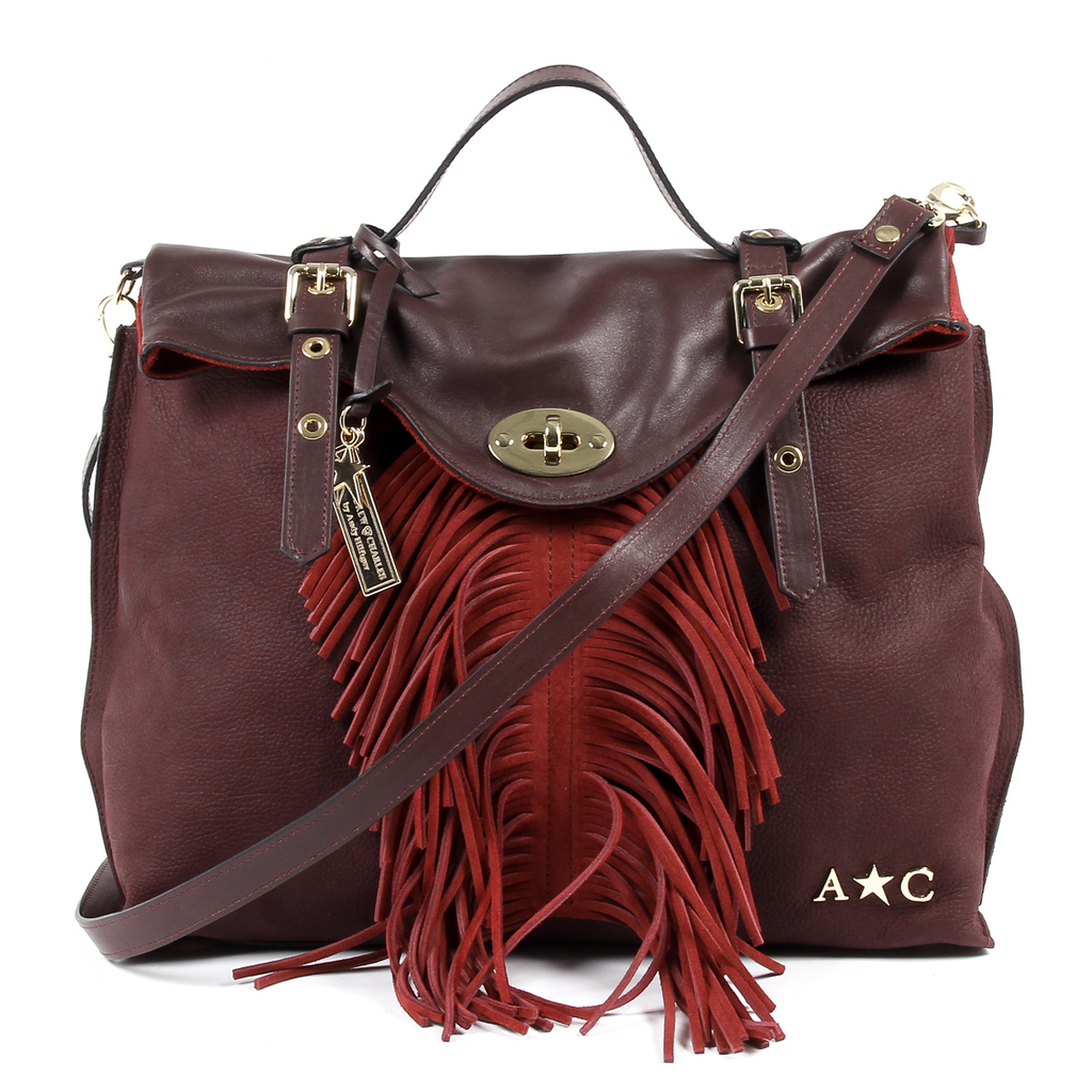 Borsa a mano da donna Andrew Charles Bordeaux LUCY
