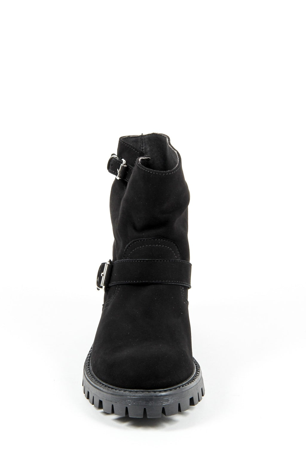 V 1969 Italia Womens Short Boot B1441 CAMOSCIO NERO