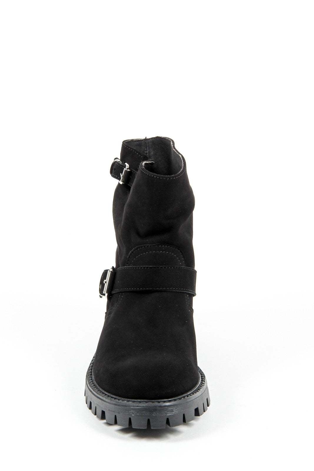 V 1969 Italia Womens Short Boot B1441 CAMOSCIO NERO