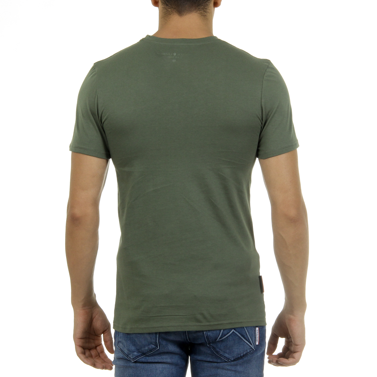 Andrew Charles T-shirt da uomo a maniche corte con scollo rotondo verde KEITA