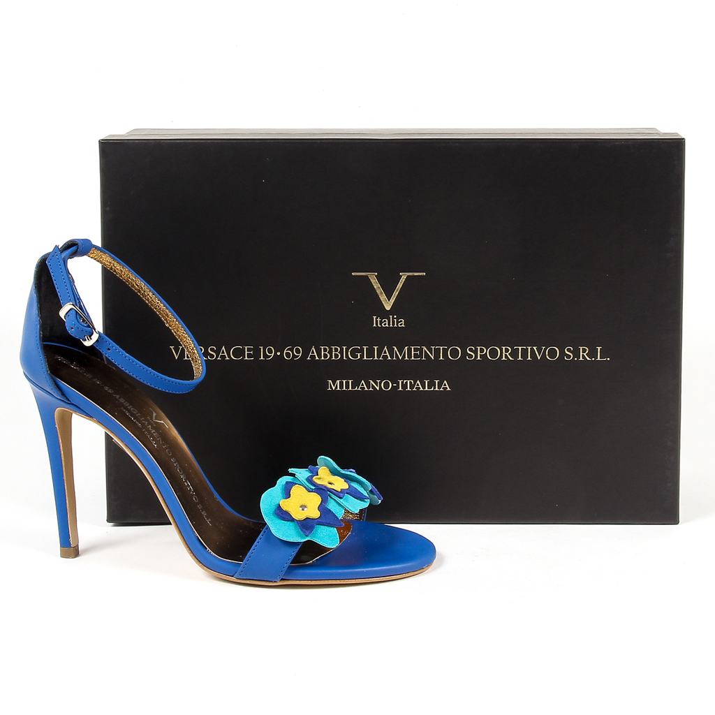 V 1969 Italia Sandalo con cinturino alla caviglia da donna Blu CATALINA