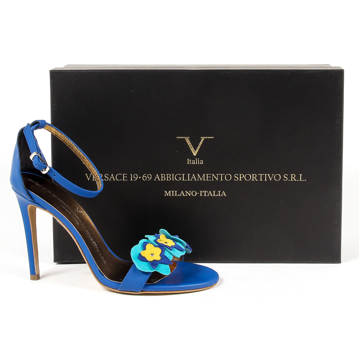 V 1969 Italia Sandalo con cinturino alla caviglia da donna Blu CATALINA
